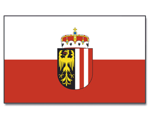 Flag Upper Austria with crest 90 x 150