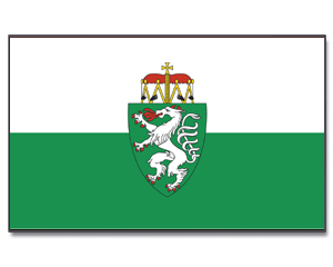 Flag Styria with crest 90 x 150