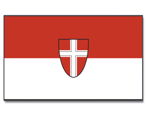 Fahne Wien mit Wappen 90 x 150