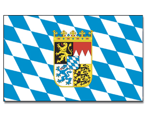 Fahne Bayern mit Wappen 90 x 150