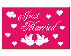 Flag Just Married 90 x 150