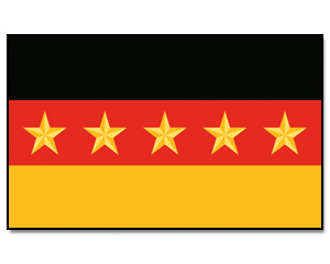 Fahne Deutschland 5 Sterne 90 x 150