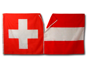 Zipper-Flag "Switzerland-Austria"