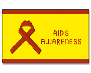 Fahne AIDS AWARENESS 90 x 150