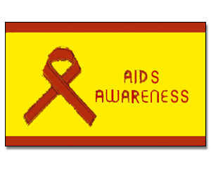 Flag AIDS AWARENESS 90 x 150