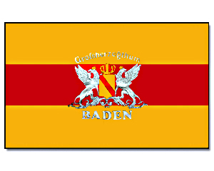 Fahne Baden mit Wappen 90 x 150