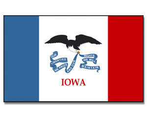 Fahne Iowa 90 x 150 Fahne Iowa 90 x 150