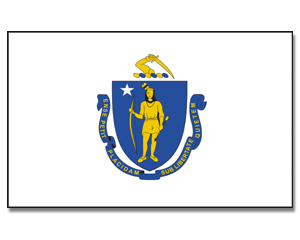 Fahne Massachusetts 90 x 150