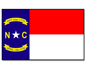 Fahne North Carolina 90 x 150
