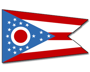 Fahne Ohio 90 x 150