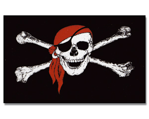 Fahne Pirat mit Kopftuch 90 x 150