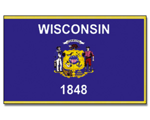 Fahne Wisconsin 90 x 150