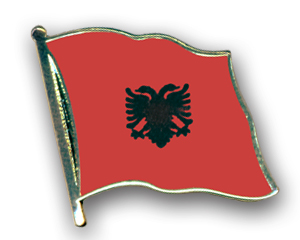 Fahnen-Pins (geschwungen): Albanien