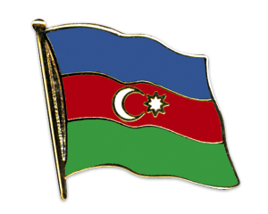 Fahnen-Pins (geschwungen): Aserbaidschan