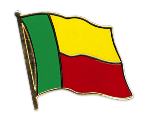 Fahnen-Pins (geschwungen): Benin