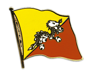 Fahnen-Pins (geschwungen): Bhutan