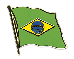 Fahnen-Pins (geschwungen): Brasilien