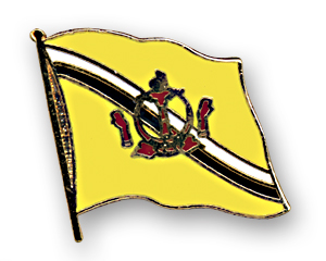 Fahnen-Pins (geschwungen): Brunei Darussalam