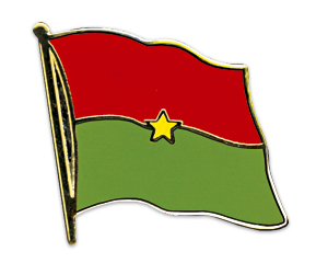 Fahnen-Pins (geschwungen): Burkina Faso