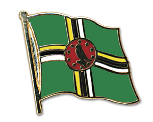 Fahnen-Pins (geschwungen): Dominica