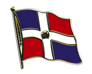 Fahnen-Pins (geschwungen): Dominikanische Republik