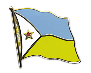 Fahnen-Pins (geschwungen): Dschibuti