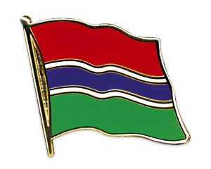 Fahnen-Pins (geschwungen): Gambia