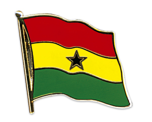 Fahnen-Pins (geschwungen): Ghana