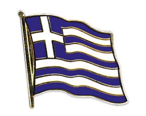 Fahnen-Pins (geschwungen): Griechenland