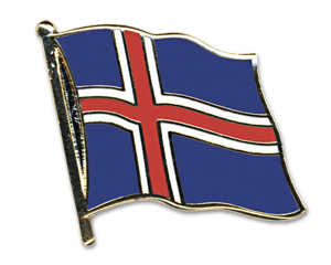 Flag Pins (swinging): Iceland