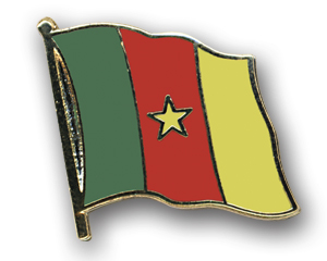 Fahnen-Pins (geschwungen): Kamerun