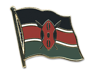 Fahnen-Pins (geschwungen): Kenia