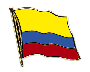 Fahnen-Pins (geschwungen): Kolumbien