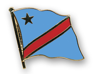 Fahnen-Pins (geschwungen): Kongo, Demokratische Republik