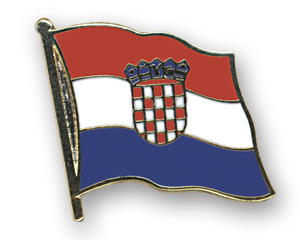 Fahnen-Pins (geschwungen): Kroatien