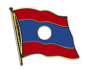 Fahnen-Pins (geschwungen): Laos