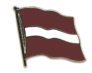 Fahnen-Pins (geschwungen): Lettland