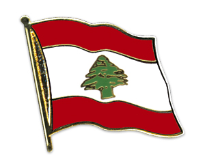 Flag Pins (swinging): Lebanon