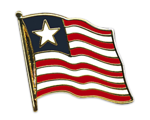 Flag Pins (swinging): Liberia