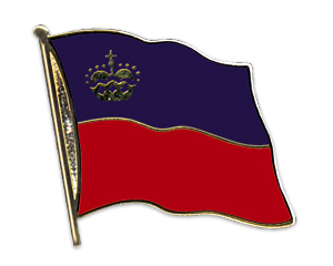 Fahnen-Pins (geschwungen): Liechtenstein