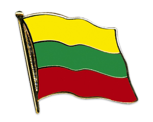 Fahnen-Pins (geschwungen): Litauen