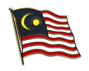 Fahnen-Pins (geschwungen): Malaysia