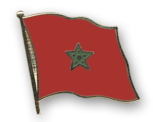 Fahnen-Pins (geschwungen): Marokko