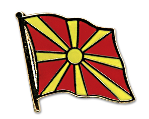 Fahnen-Pins (geschwungen): Nordmazedonien