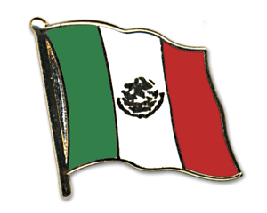 Flag Pins (swinging): Mexico