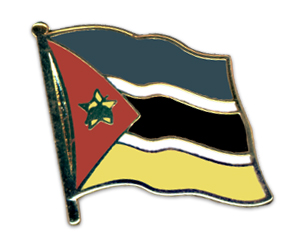 Fahnen-Pins (geschwungen): Mosambik