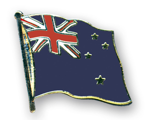 Fahnen-Pins (geschwungen): Neuseeland