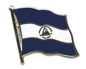 Fahnen-Pins (geschwungen): Nicaragua