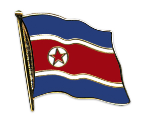 Flag Pins (swinging): Korea-North