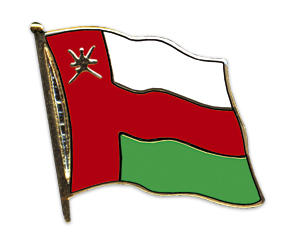 Fahnen-Pins (geschwungen): Oman